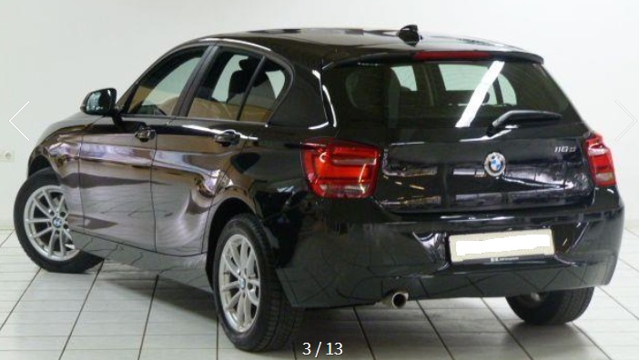 Left hand drive BMW 1 SERIES 116 d